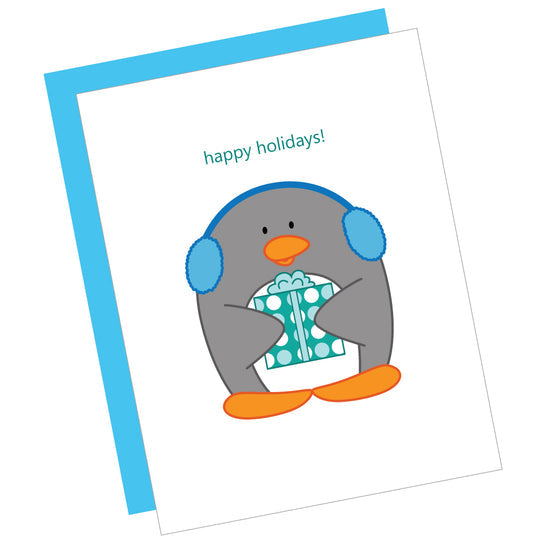 Greeting Card: HAPPY HOLIDAYS PENGUIN