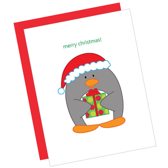 Greeting Card: MERRY CHRISTMAS PENGUIN