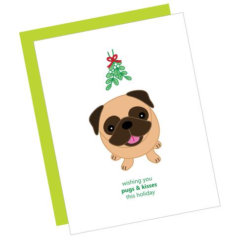 Greeting Card: PUGS AND KISSES