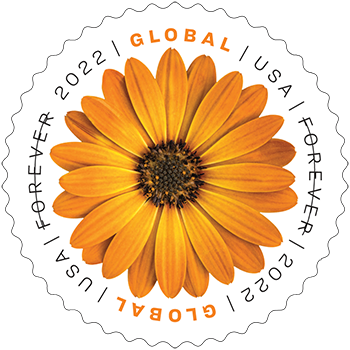 United States Postal Service Postage: African Daisy Global Forever Stamps