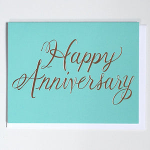 Greeting Card: ROSE GOLD ANNIVERSARY