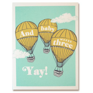 Greeting Card: BABY MAKES THREE