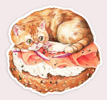 Load image into Gallery viewer, Sticker: BAGEL CAT
