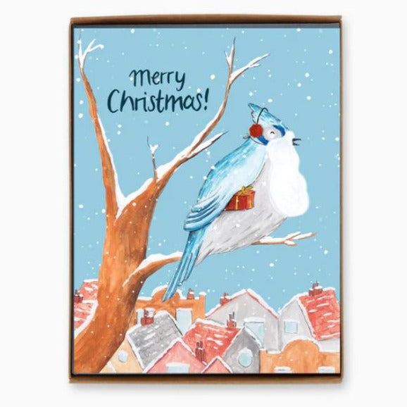 Boxed Greeting Cards: CHRISTMAS BLUE JAY