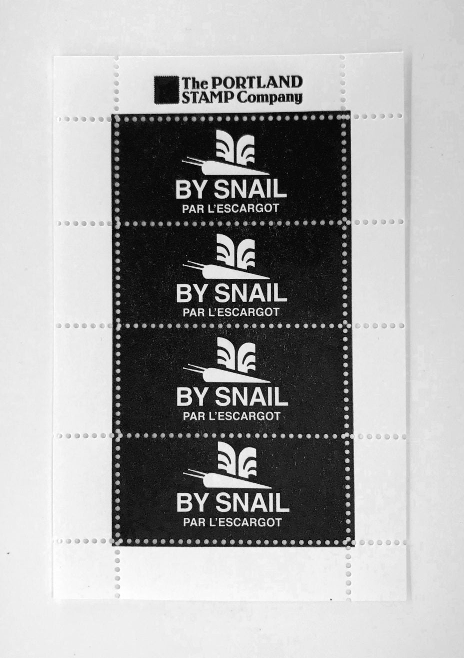 Decorative Stamps: BY SNAIL PAR L'ESCARGOT - BLACK