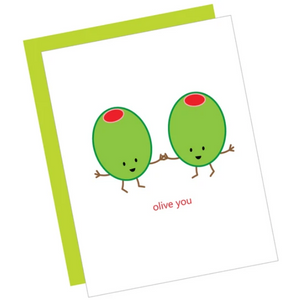 Greeting Card: OLIVE YOU