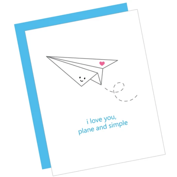 Greeting Card: LOVE YOU PLANE AND SIMPLE
