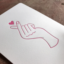 Load image into Gallery viewer, Greeting Card: FINGER HEART

