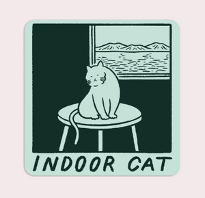 Sticker: INDOOR CAT (SQUARE)