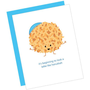 Greeting Card: IT'S BEGINNING TO LOOK A LATKE LIKE HANUKKAH