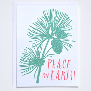 Greeting Card: PEACE ON EARTH PINE