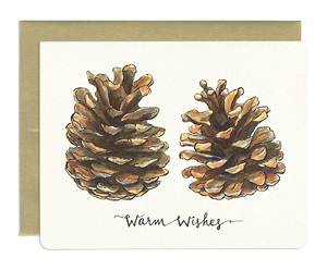 Greeting Card: PINECONE WARM WISHES