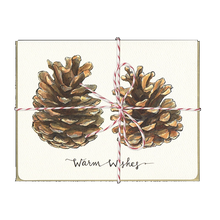 Load image into Gallery viewer, Boxed Greeting Cards: PINECONE WARM WISHES
