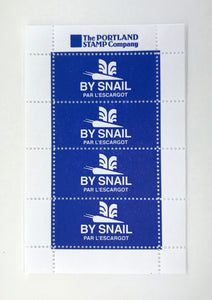 Decorative Stamps: BY SNAIL PAR L'ESCARGOT - BLUE