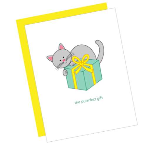 Greeting Card: PURRRFECT GIFT CAT