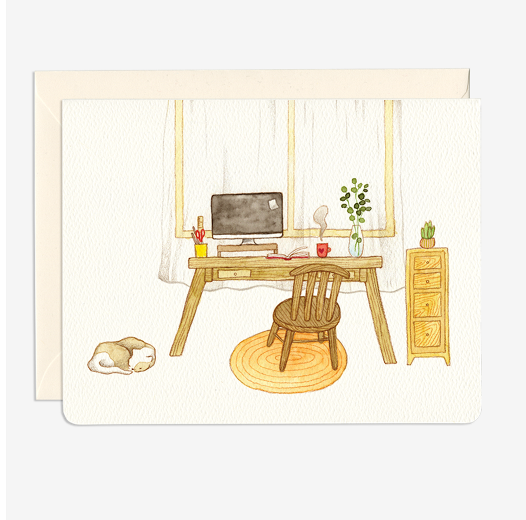 Greeting Card: The Working Nook
